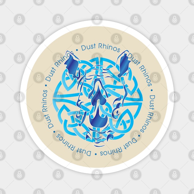 Dust Rhino Blue Knotwork Magnet by Dust Rhinos Swag Store